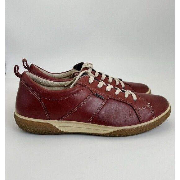 Ecco Shoes - ECCO Chase II Tie Shoes Womens Sz 8-8.5 39 EU Port/Red Leather Lace Up Sneaker